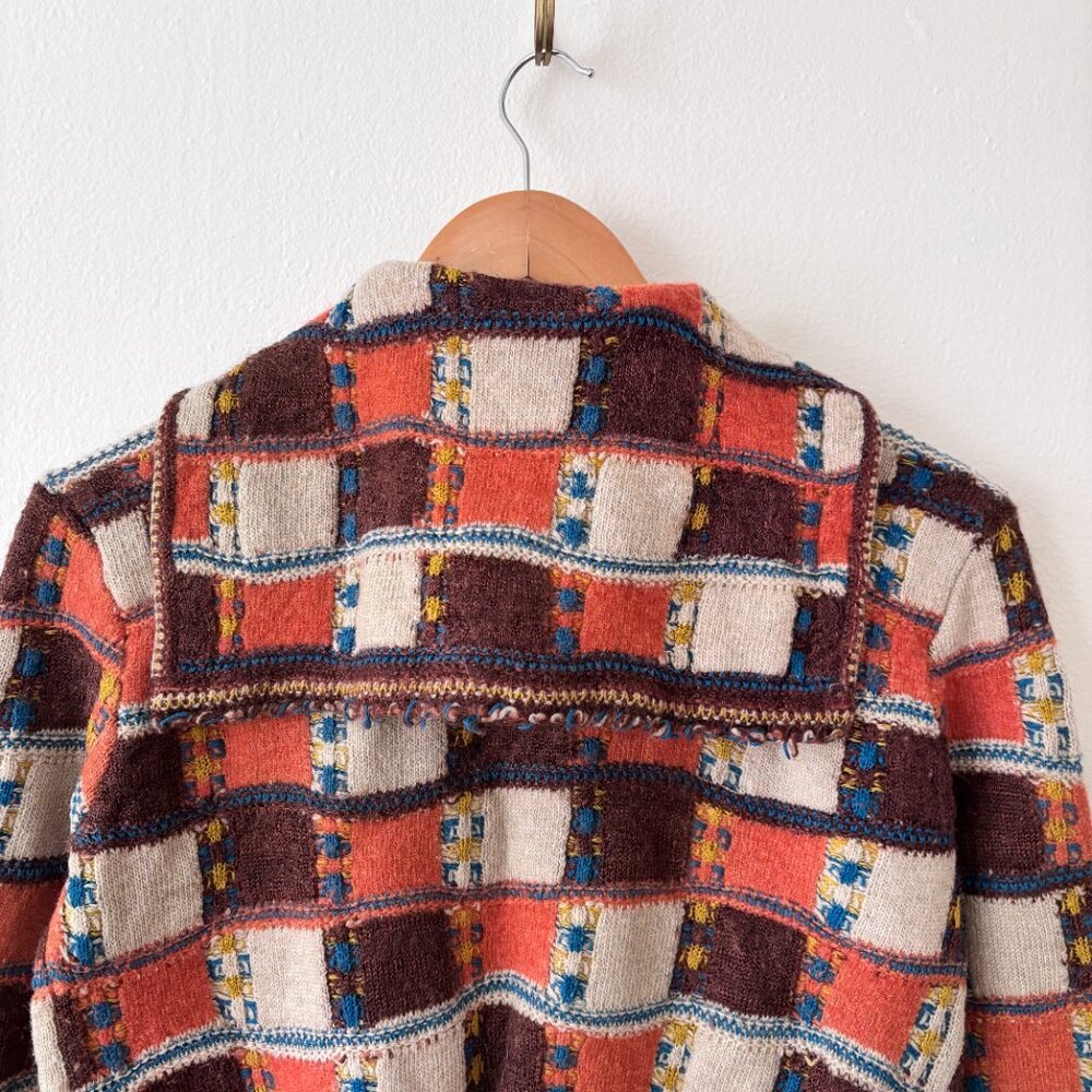 CHANEL Brown Multi Check Cashmere Blend Cardigan - Picture 6 of 9